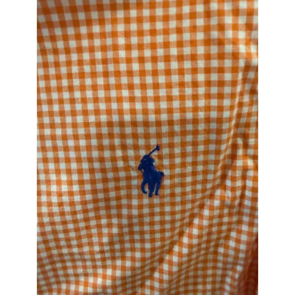Ralph Lauren Orange Boys Button-Down Shirt, Size 14-16, EUC